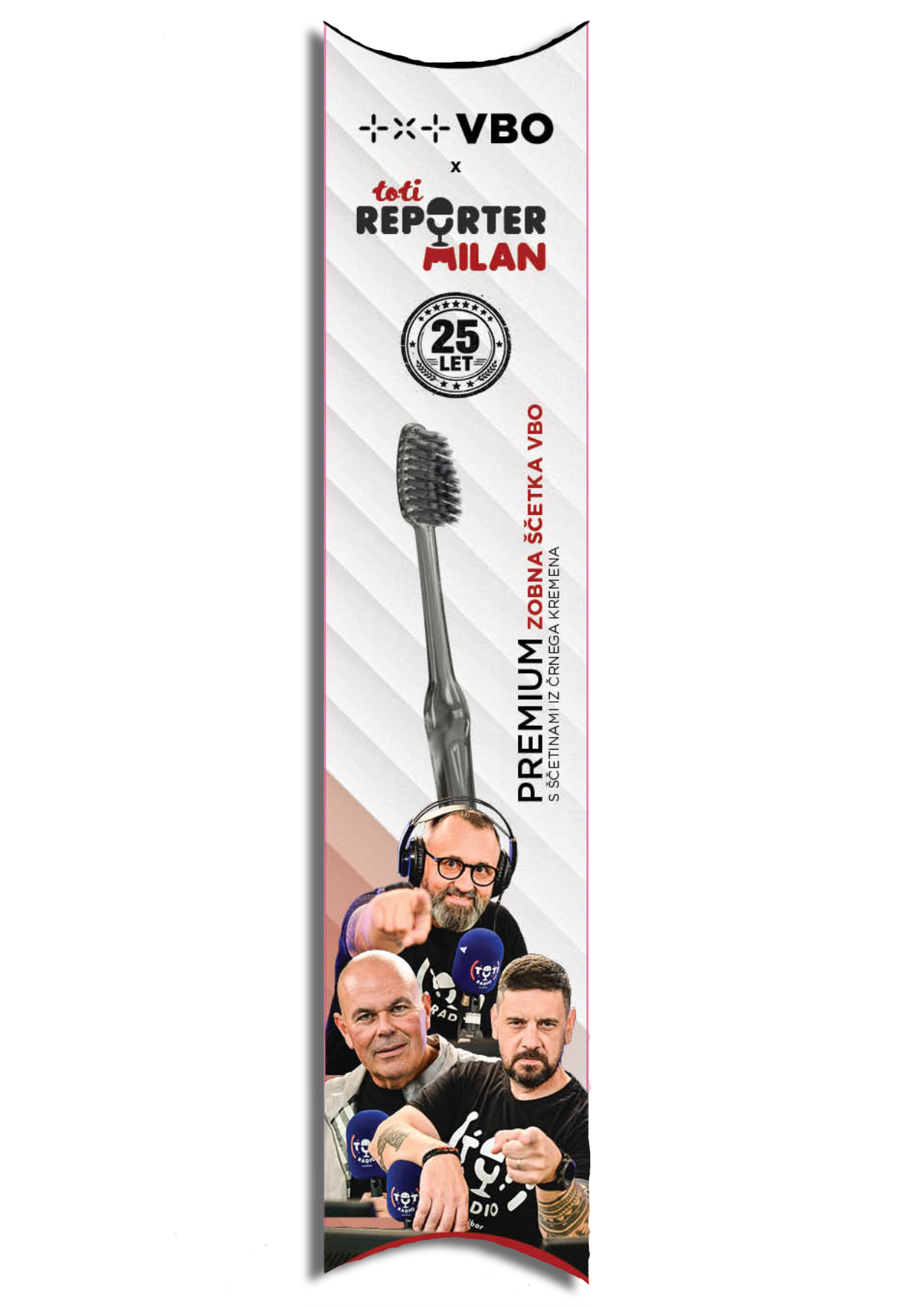 Toti Reporter Milan - 25 let - Premium zobna ščetka VBO - Limited Edition